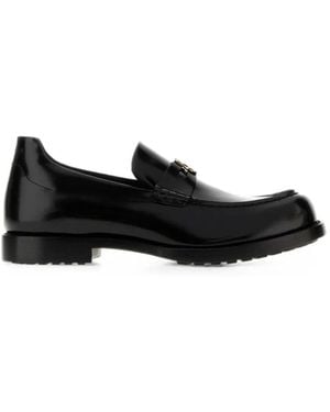 Balenciaga Logo-Plaque Loafers - Black
