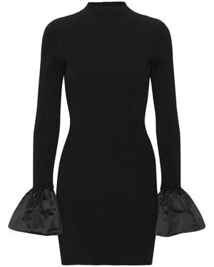 ROTATE BIRGER CHRISTENSEN Cut-Out Knit Mini Dress - Black