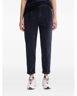Benetton Pantalon Plissé À Effet Velours Côtelé - Blue