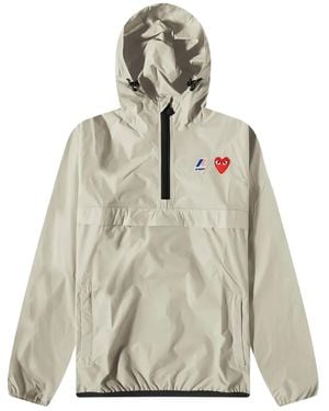 COMME DES GARÇONS PLAY X K-Way Half-Zip Hooded Jacket - White