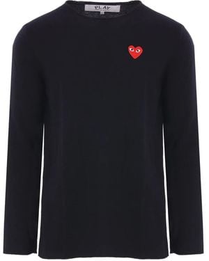COMME DES GARÇONS PLAY Pullover Mit Herz-Logo - Blau