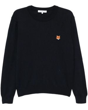 Maison Kitsuné フォックスパッチ セーター - ブラック