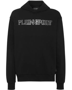 Philipp Plein Tiger Logo-Print Hoodie - Black