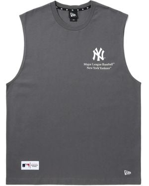 KTZ New York Yankees-Logo Sleeveless Vest - Grey