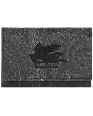 Etro Paisley Cotton-Blend Wallet - Grey