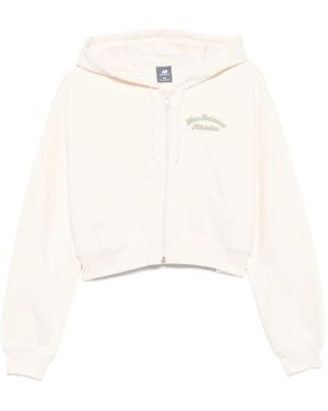 New Balance Embroidered Zip-Up Hoodie - White