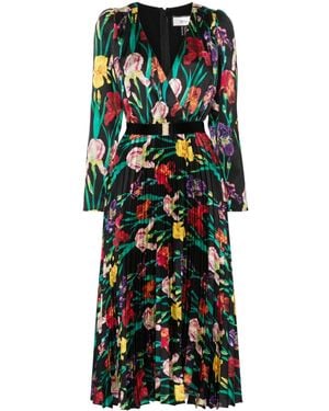 Nissa Floral-Print Midi Dress - Green