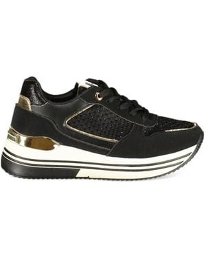 Laura Biagiotti Embellished Wedge Trainers - Black