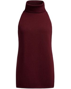 12 STOREEZ Roll-Neck Sleeveless Jumper - Red