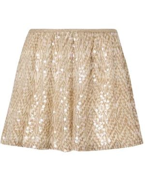 Missoni Sequin-Embellished Mini Skirt - Natural