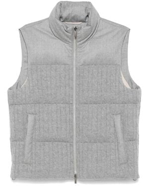 Peserico Virgin-Wool Gilet - Gray
