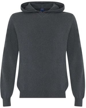 Fedeli Cashmere-Knit Hoodie - Grey
