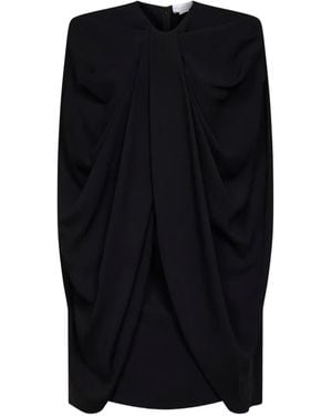 Stella McCartney Cape-Style Pleated Mini Dress - Black