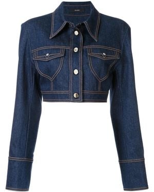 Ellery Shevall Panelled Denim Jacket - Blue