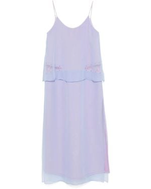 Papa Oppong Maxikleid Im Layering-Look - Lila