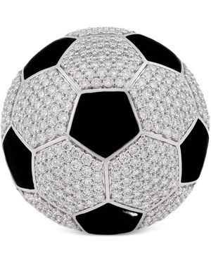 Ashna Mehta Diamond Soccer Ball Bag Charm - Pink