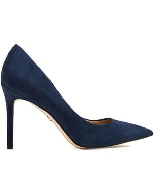 Sam Edelman 100mm Hazel suede pointed-toe pumps - Blau