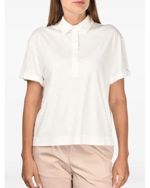 Gran Sasso Buttoned Cotton Polo Top - White