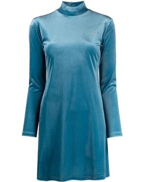 ROKH Long Sleeves Stretched Dress - Blue