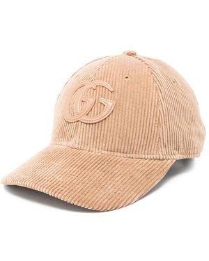Gucci Double G Corduroy Cap - Natural