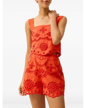 Marie Oliver Payton Eyelet-Embroidered Top