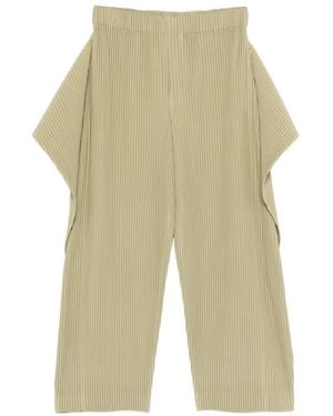 Homme Plissé Issey Miyake Pleated Layered Trousers - White