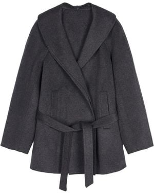 JNBY Manteau Ceinturé À Col Châle - Blue