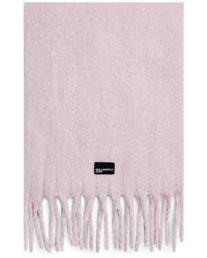 KARL LAGERFELD Schal Mit Fransen - Pink