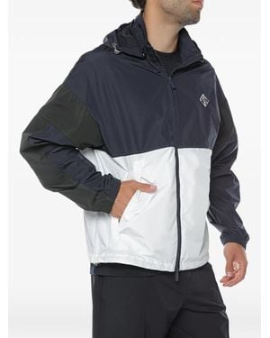ARMANI EXCHANGE Colour-Block Hooded Jacket - Blue