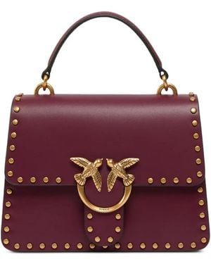 Pinko Mini Love Bag One Top Handle Light Handbag - Purple