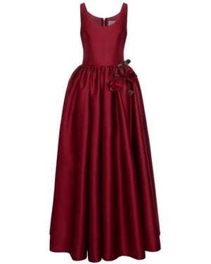 Cristina Savulescu The Beloved Abendkleid Mit Blumenapplikation - Rot