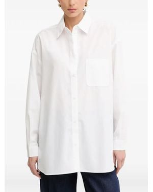 ARMANI EXCHANGE Chemise Oversize À Poche Poitrine - White