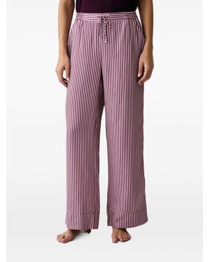 Chantelle Mael Striped Drawstring-Waist Pajama Pants - Purple