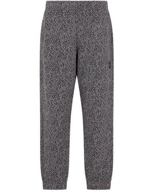 Giorgio Armani Mélange-Effect Track Pants - Gray
