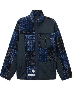 Musium Div. Patchwork Quilted Jacket - Blue
