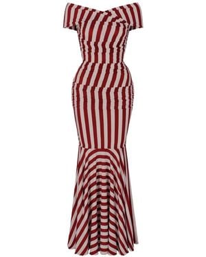 white christmas dresses DOLCE & GABBANA KIM DOLCE&GABBANA Foiled jersey calf-length Dress CURIO  FAENA MIAMI – CURIO at Faena Bazaar