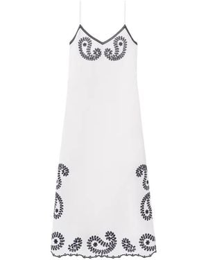 Claudie Pierlot Embroidered A-Line Dress - White