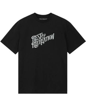 Rest&Recreation T-Shirt mit Logo-Print - Schwarz
