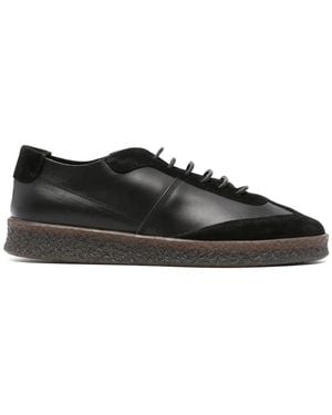 Buttero Logo-Embossed Leather Derby Shoes - Black