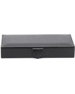 Smythson Panama Crossgrain-Effect Box - Gray