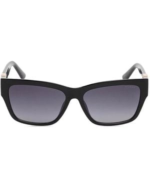 GUESS EYEWEAR Rhinestone-Embellished Rectangle Sunglasses - Grey