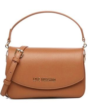Love Moschino Logo-Lettering Shoulder Bag - Brown