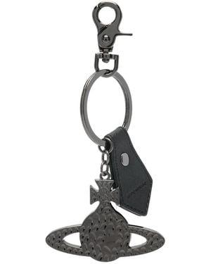 Vivienne Westwood Orb Hammered Keyring - ホワイト