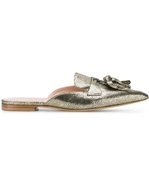 Alberta Ferretti Mia Mules - Metallic