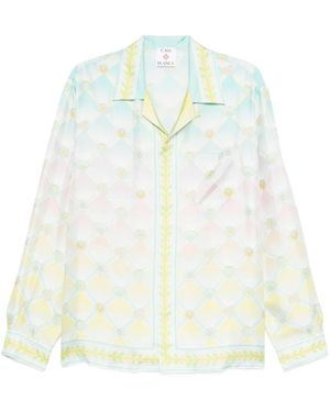 CASABLANCA Candy Icons-Print Silk Shirt - White