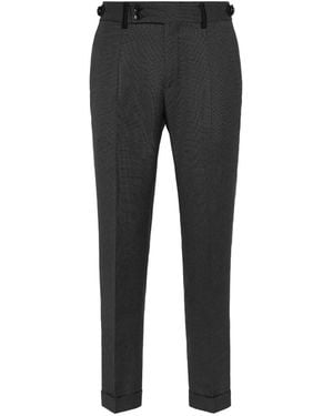 Billionaire Pleated Belt-Insert Pants - Gray