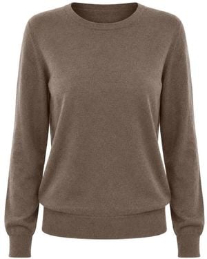 Malo Crew-Neck Long-Sleeve Jumper - Brown
