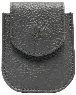 Eleventy Debossed-Logo Pouch - Grey