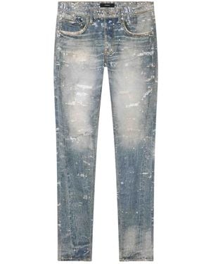 Purple Brand Jean Slim Brodé De Sequins - Blue