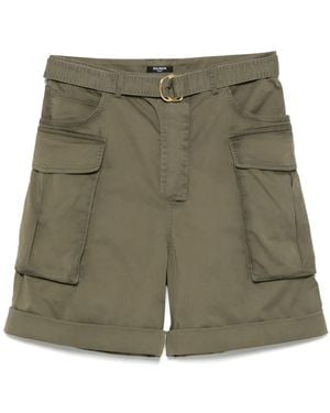 Balmain Klassische Cargo-Shorts - Grün